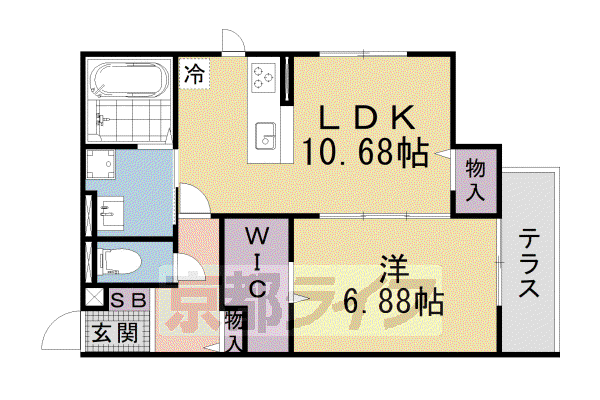 CASA SERENO(1LDK/3階)の間取り写真