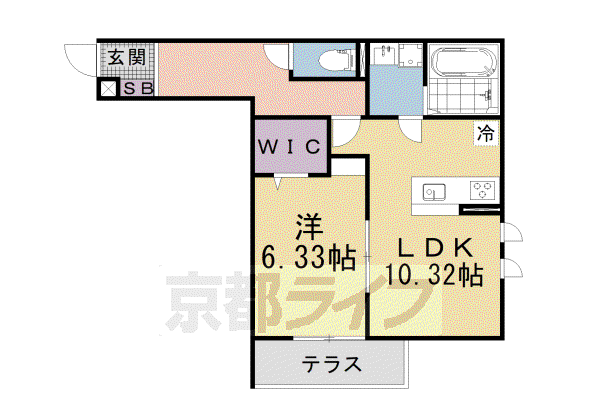 CASA SERENO(1LDK/2階)の間取り写真