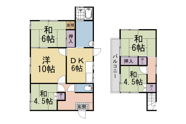 奈良線 城陽駅 徒歩14分 2階建 築57年