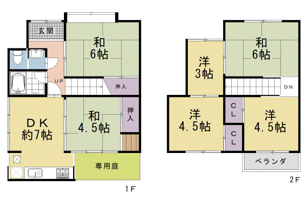 山陰本線 二条駅 徒歩9分 2階建 築52年