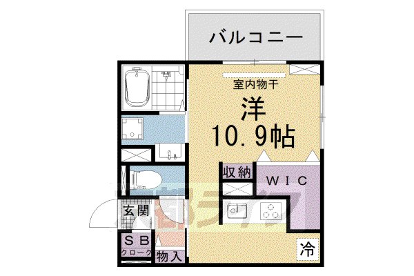 アルタ西渋川ビュー(ワンルーム/2階)の間取り写真