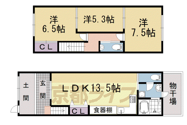 山陰本線 丹波口駅 徒歩7分 1階建 築68年