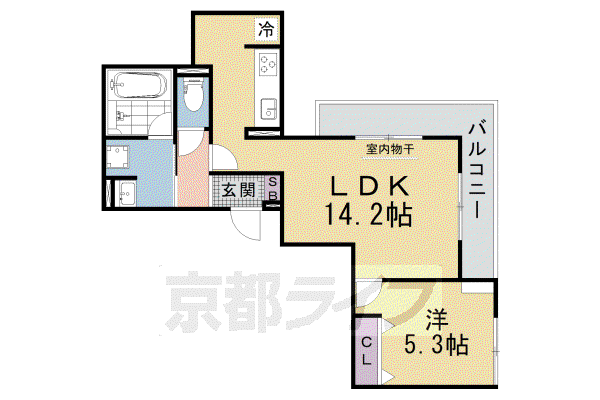 CHAINON(1LDK/3階)の間取り写真
