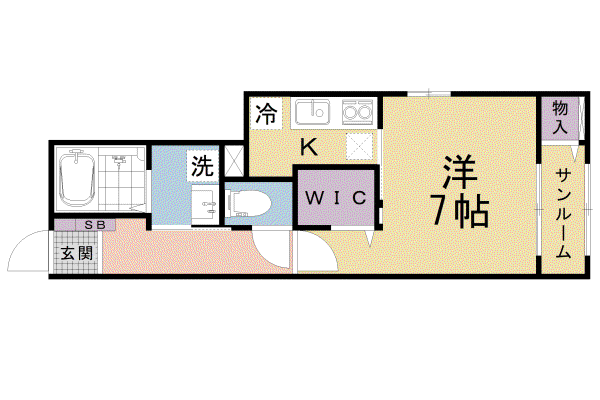 京都市東西線 東野駅(京都) 徒歩11分 2階建 新築(1K/1階)の間取り写真