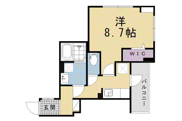 京福北野線 北野白梅町駅 徒歩17分 5階建 新築(1K/3階)の間取り写真