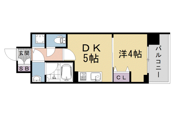 阪急電鉄京都線 西京極駅 徒歩12分 10階建 新築(1DK/7階)の間取り写真