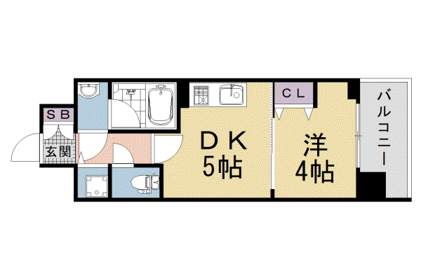 阪急電鉄京都線 西京極駅 徒歩12分 10階建 新築(1DK/2階)の間取り写真