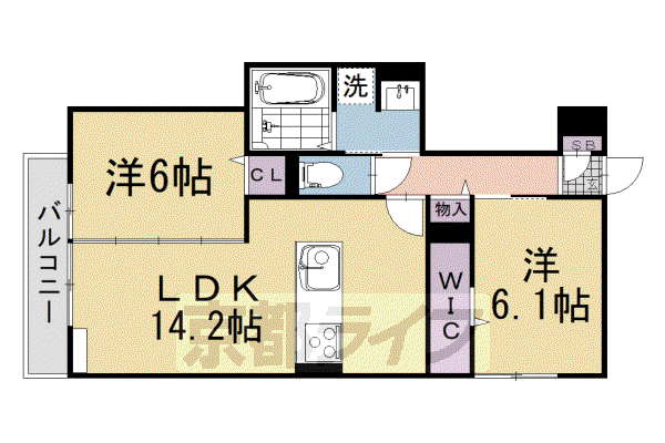 叡山電鉄 宝ケ池駅 徒歩14分 2階建 新築(2LDK/1階)の間取り写真