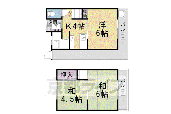 京阪電気鉄道京津線 四宮駅 徒歩17分 2階建 築52年