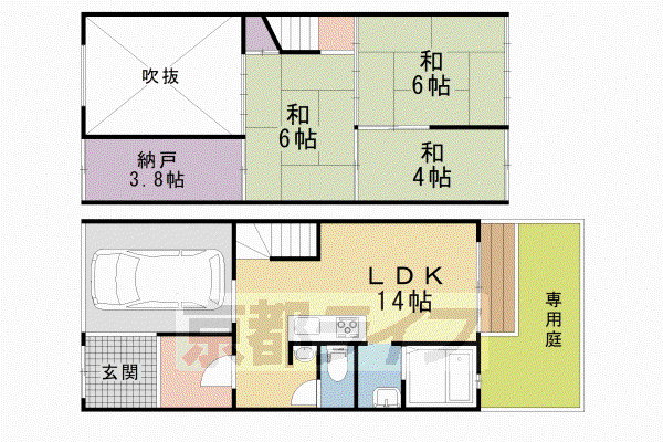 京都市烏丸線 今出川駅 徒歩13分 2階建 築102年