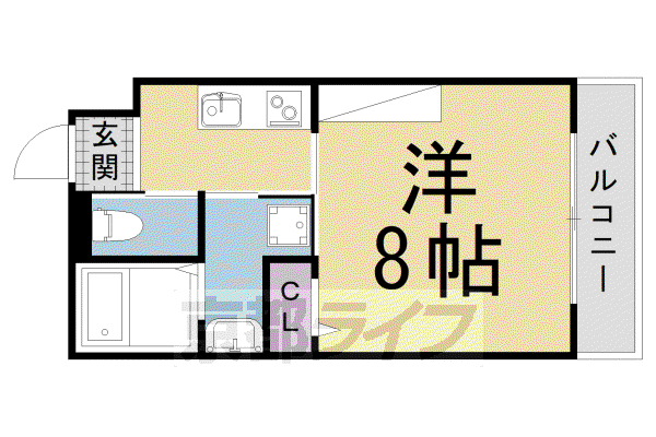 MESA VERDE 西賀茂 A棟(1K/2階)の間取り写真