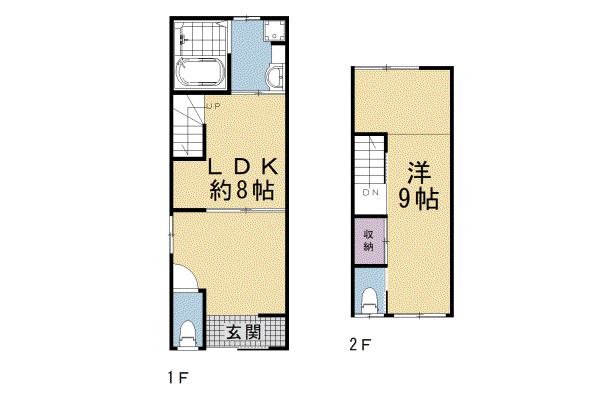 京都市烏丸線 くいな橋駅 徒歩4分 2階建 築53年