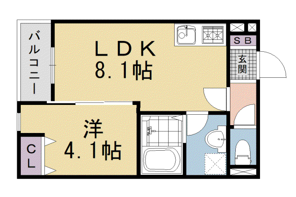 東海道本線 京都駅 徒歩20分 3階建 新築(1LDK/3階)の間取り写真