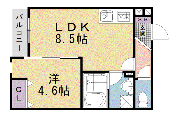 東海道本線 京都駅 徒歩20分 3階建 新築(1LDK/3階)の間取り写真