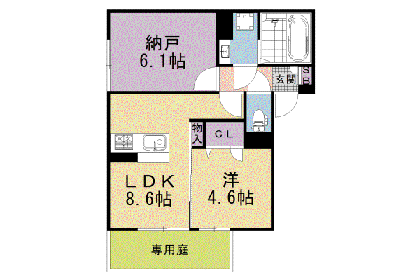 阪急電鉄京都線 西京極駅 徒歩5分 3階建 新築(1SLDK/1階)の間取り写真