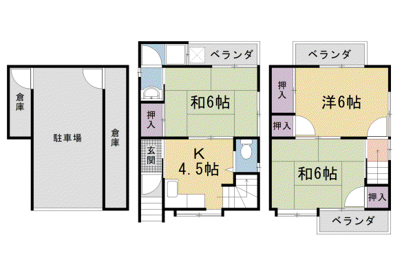 山陰本線 太秦駅(ＪＲ) 徒歩20分 3階建 築39年