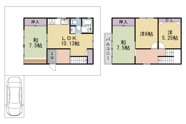 片町線 大住駅 徒歩11分 2階建 築49年
