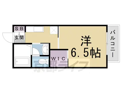 ジョイハウス A棟/B棟(1K/2階)の間取り写真