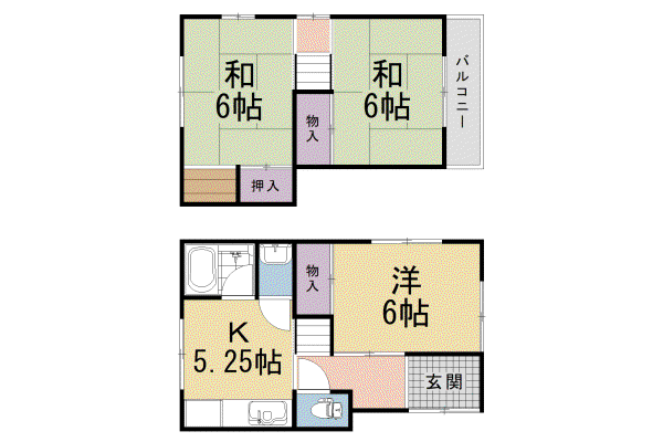 片町線 大住駅 徒歩10分 2階建 築49年