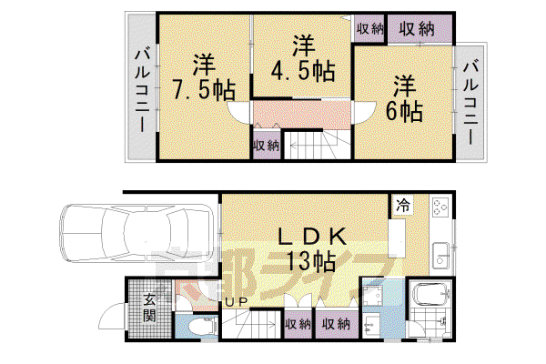 京阪電気鉄道京津線 四宮駅 徒歩18分 2階建 築33年