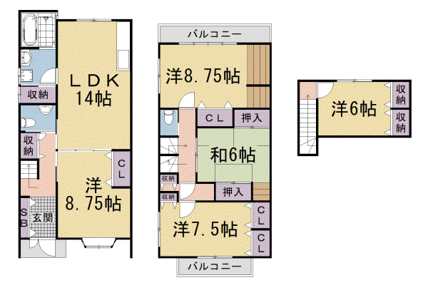 山陰本線 花園駅(京都) 徒歩18分 3階建 築38年
