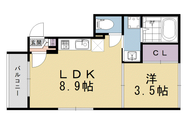 京阪電気鉄道京阪線 鳥羽街道駅 徒歩5分 3階建 新築(1LDK/3階)の間取り写真