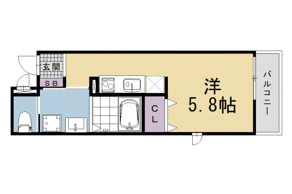 阪急電鉄京都線 大宮駅(京都) 徒歩6分 3階建 新築(ワンルーム/3階)の間取り写真