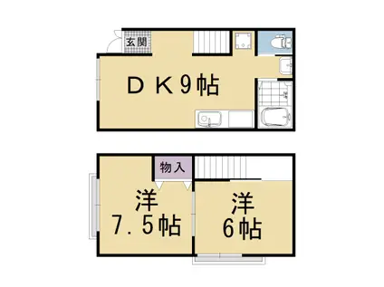 フローリァン 御前(2LDK/1階)の間取り写真
