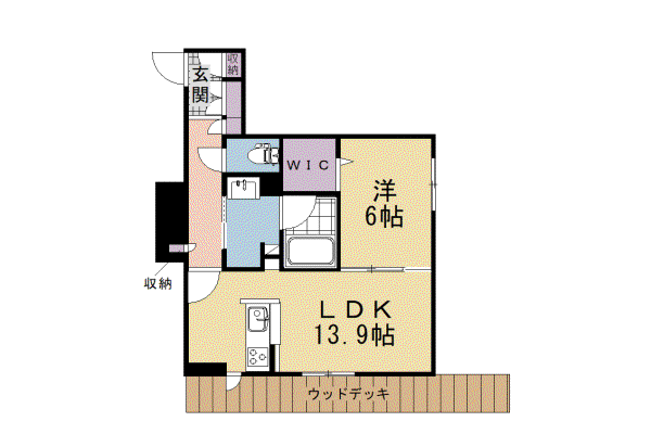 京阪電気鉄道京阪線 伏見桃山駅 徒歩2分 3階建 新築(1LDK/1階)の間取り写真