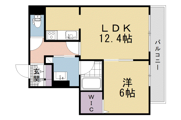京阪電気鉄道京阪線 伏見桃山駅 徒歩2分 3階建 新築(1LDK/3階)の間取り写真