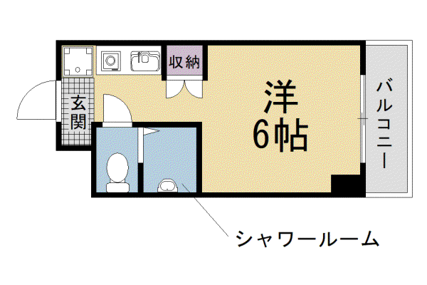 ウエストコートI(1K/4階)の間取り写真