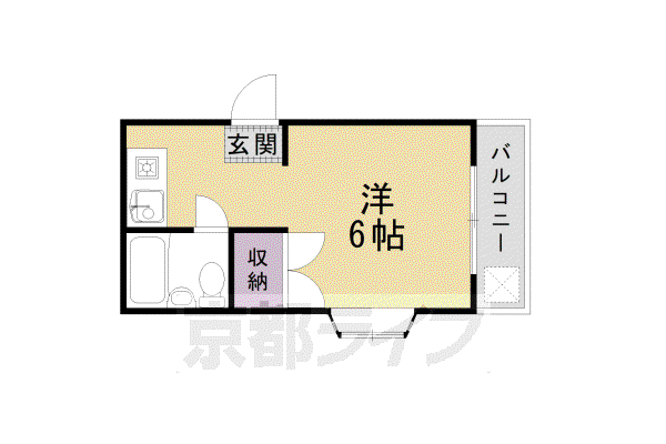 コーポエトワール(1K/2階)の間取り写真