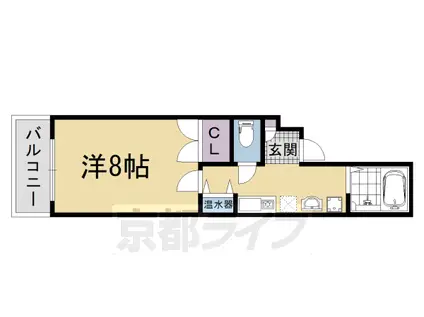 東海道本線 西大路駅 徒歩13分 3階建 築27年(1K/2階)の間取り写真