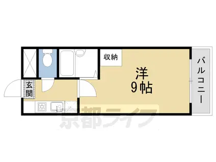 東海道本線 西大路駅 徒歩6分 3階建 築32年(1K/1階)の間取り写真