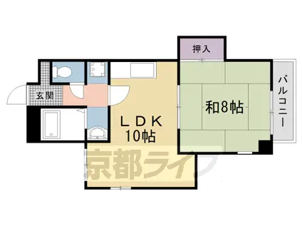 サンフラワー嵐山(1LDK/3階)の間取り写真