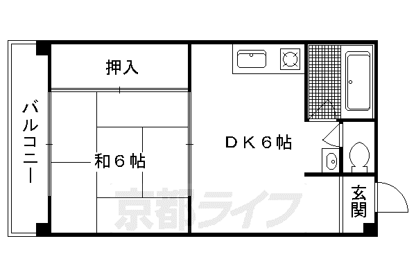 ハイツシェトワ(1DK/3階)の間取り写真