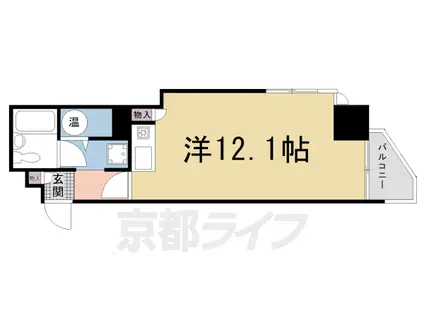 阪急電鉄京都線 大宮駅(京都) 徒歩5分 11階建 築42年(ワンルーム/5階)の間取り写真