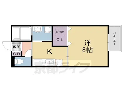 シャローム(1K/1階)の間取り写真