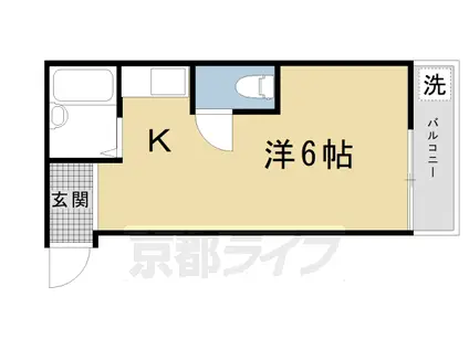 豊栄ハイツ(ワンルーム/4階)の間取り写真