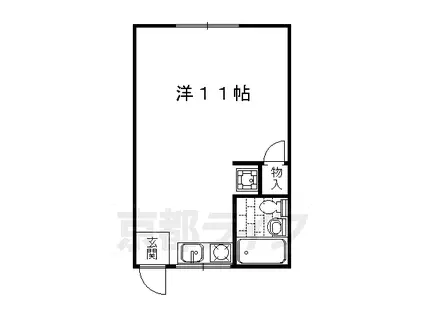 シャトレ等持院(1K/2階)の間取り写真