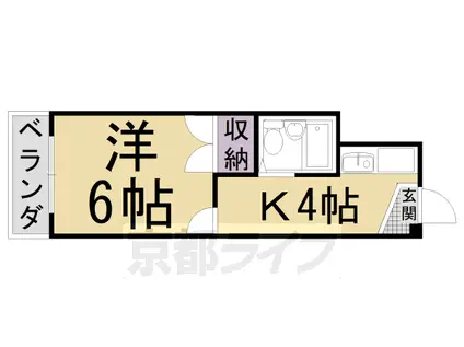 日比野ハイツ(1K/2階)の間取り写真