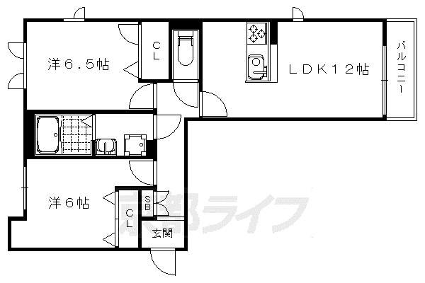 CLOCHETTE ARBRE(2LDK/2階)の間取り写真