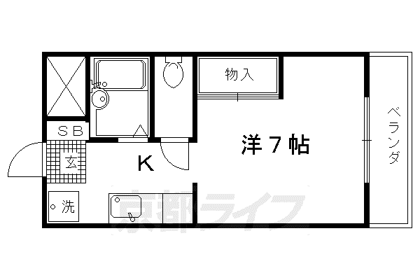 SHANEL FIVE(1K/3階)の間取り写真