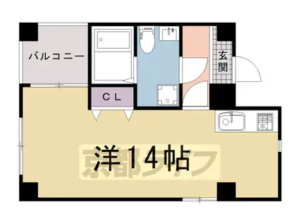 SHANEL FIVE(ワンルーム/5階)の間取り写真