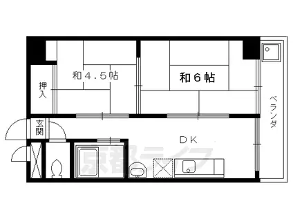 ハイツグロース(2DK/5階)の間取り写真