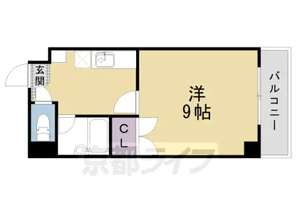 BOIS DE BOULOGNE(1K/1階)の間取り写真