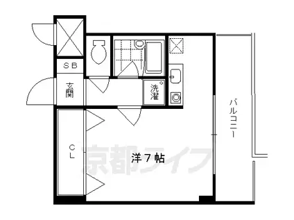 洛西メゾン(ワンルーム/5階)の間取り写真
