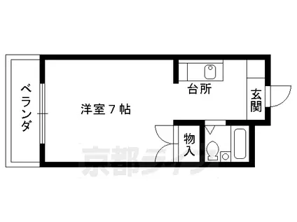 京阪電気鉄道京阪線 七条駅 徒歩9分 3階建 築41年(1K/1階)の間取り写真