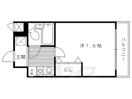 DELEAD烏丸五条(1K/4階)の間取り写真