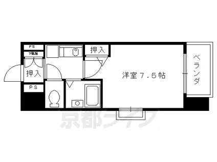 DELEAD烏丸西(1K/7階)の間取り写真